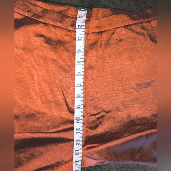 Lulu's Satin Rust Trouser Large - Picture 14 of 16